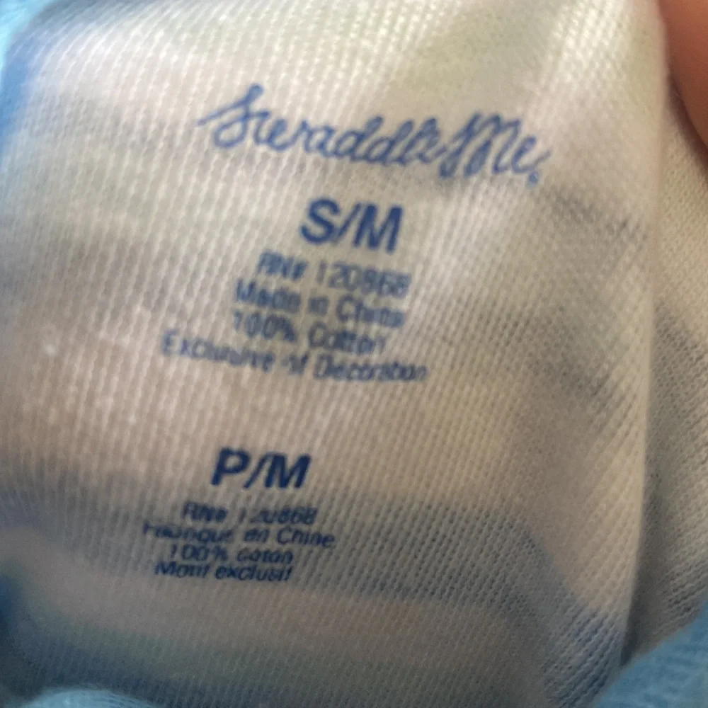 SwaddleMe Sleeveless Blue Green White Striped Zip Up Sleep Sack Swaddle SM